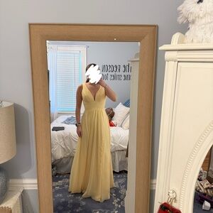 Elegant Yellow Evening Gown